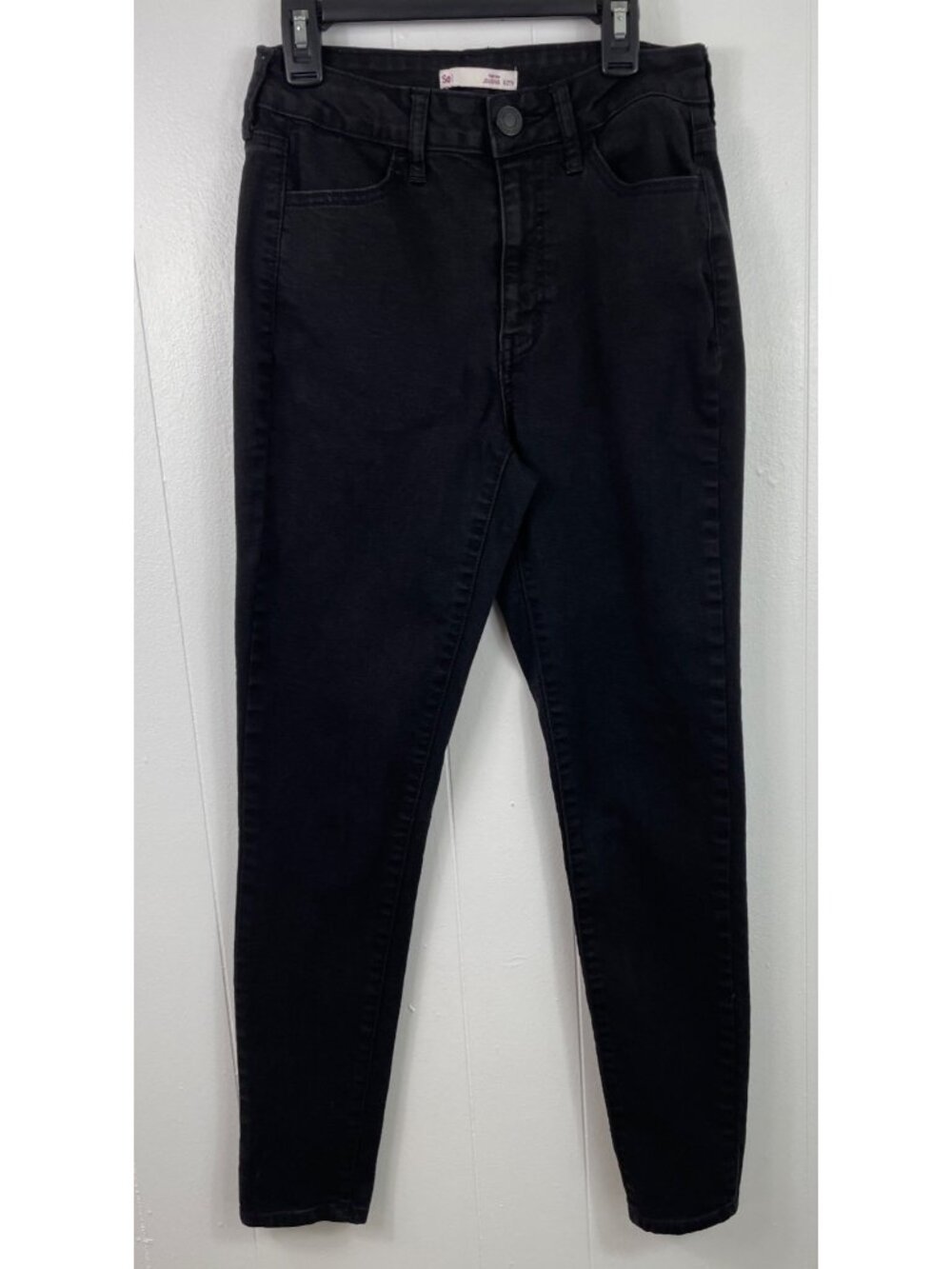 So High Rise Black Jegging 5/27W Cotton Blend Skinny Stretch Pants